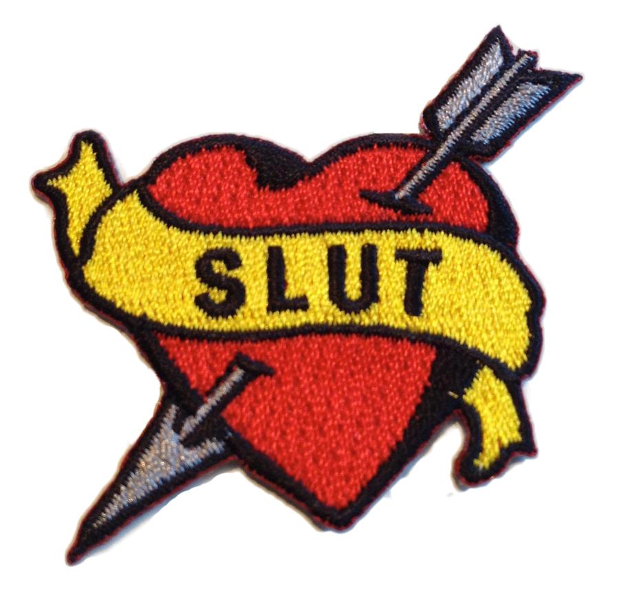 Fuzzy Dude Slut Tattoo Heart Patch Accessories Patches At Broken Cherry