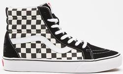 high top black and white checkered vans