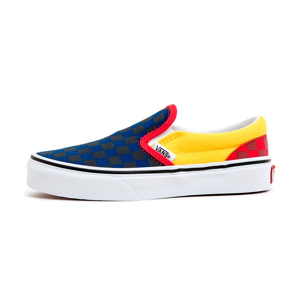 vans blue yellow and red